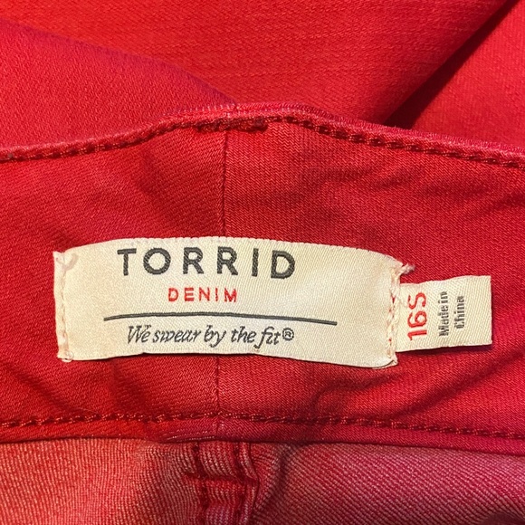 Torrid Red Denim Pants size 16short - Picture 2 of 5